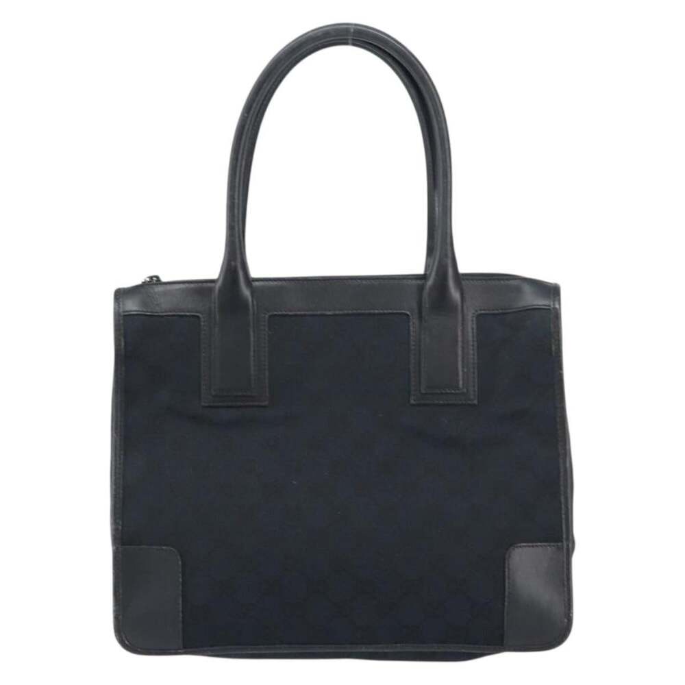 Gucci GG Canvas Tote Bag Black Silver 000